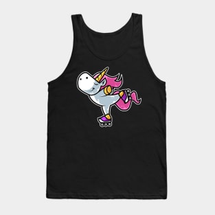 Cute Unicorn Retro Roller Skate product Tank Top